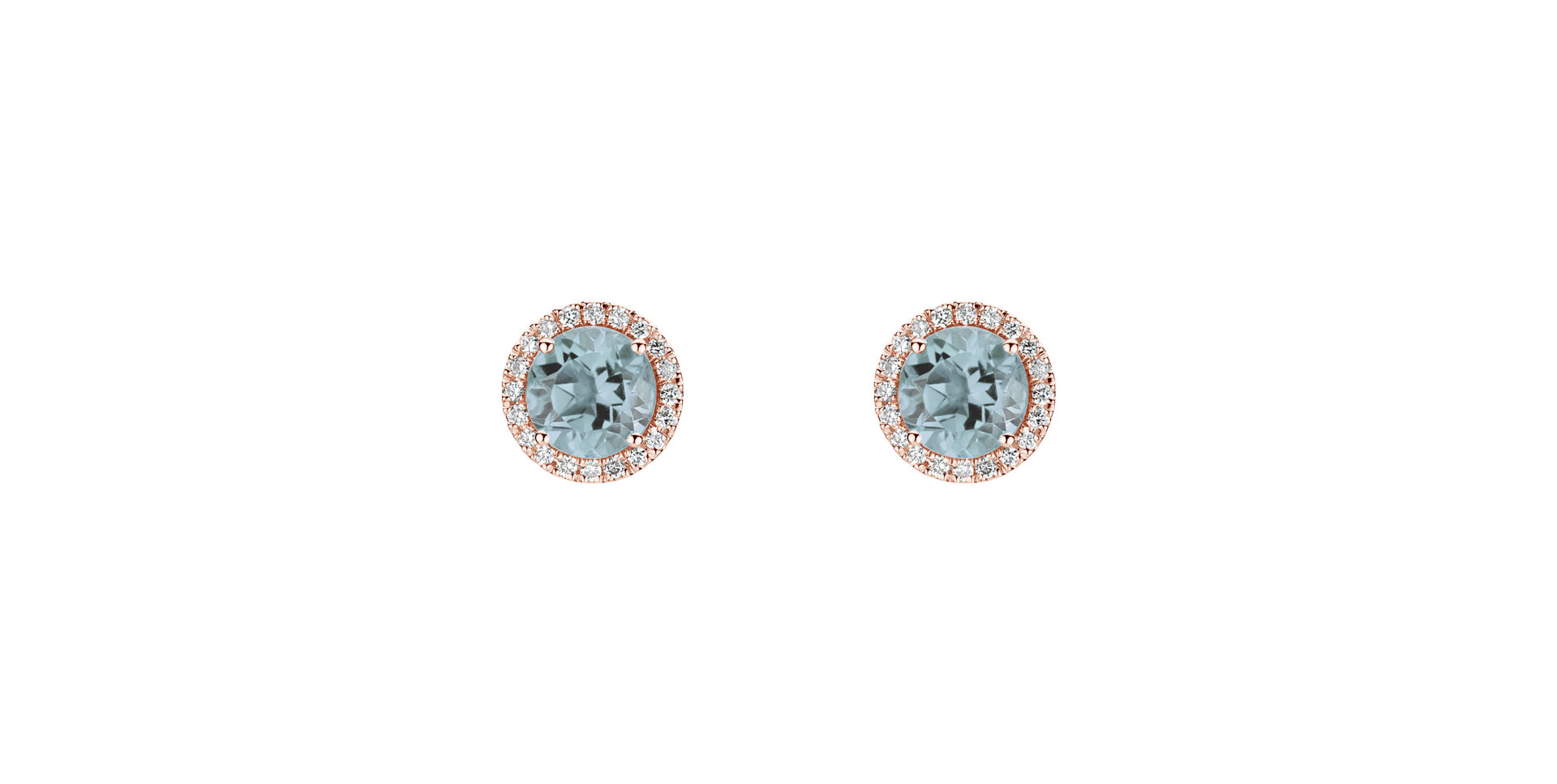 Diamond earrings with Topaz Sky Eternal Sunshine