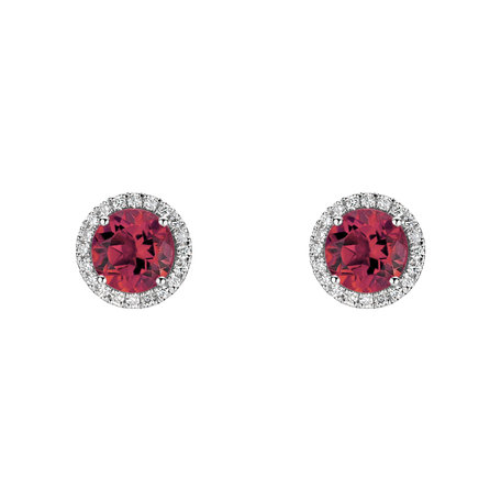 Diamond earrings with Tourmaline Eternal Sunshine