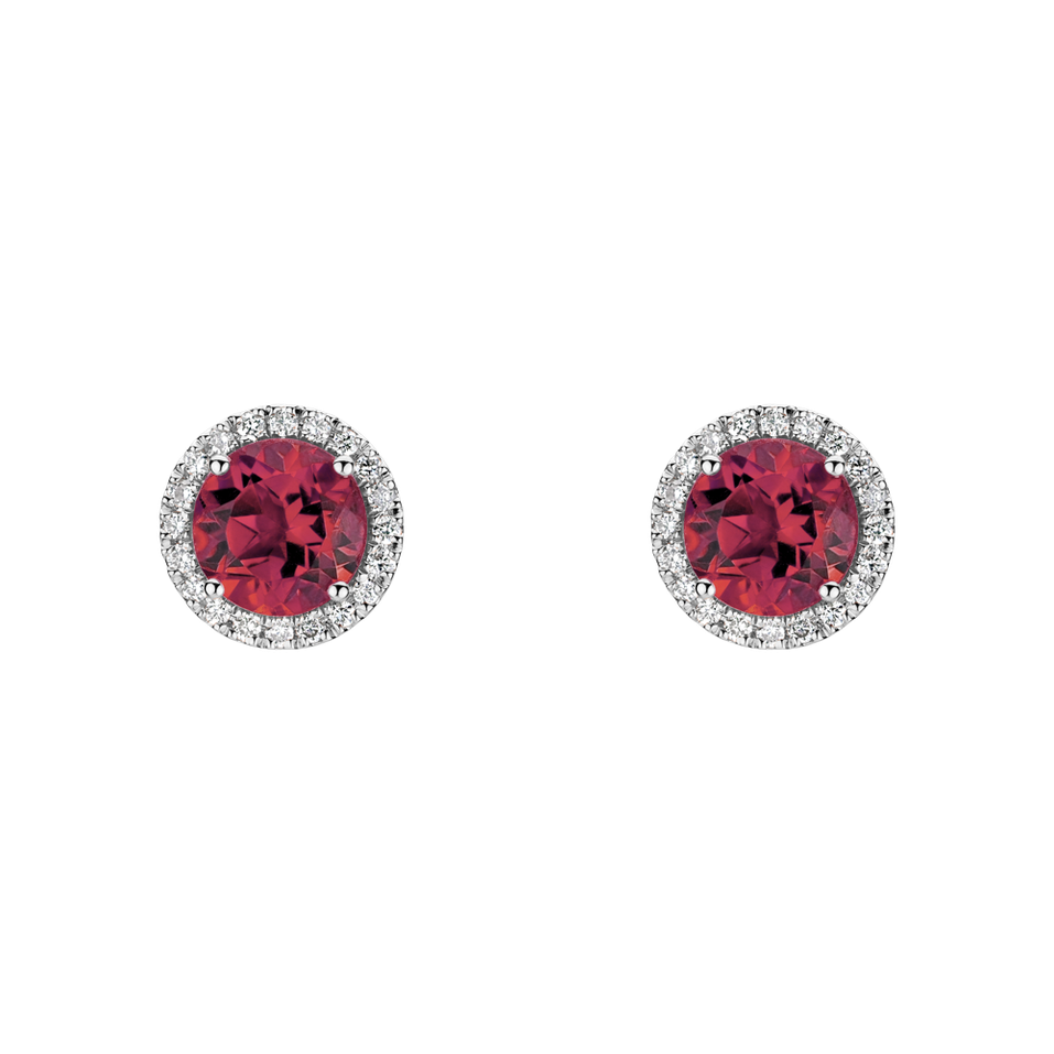 Diamond earrings with Tourmaline Eternal Sunshine