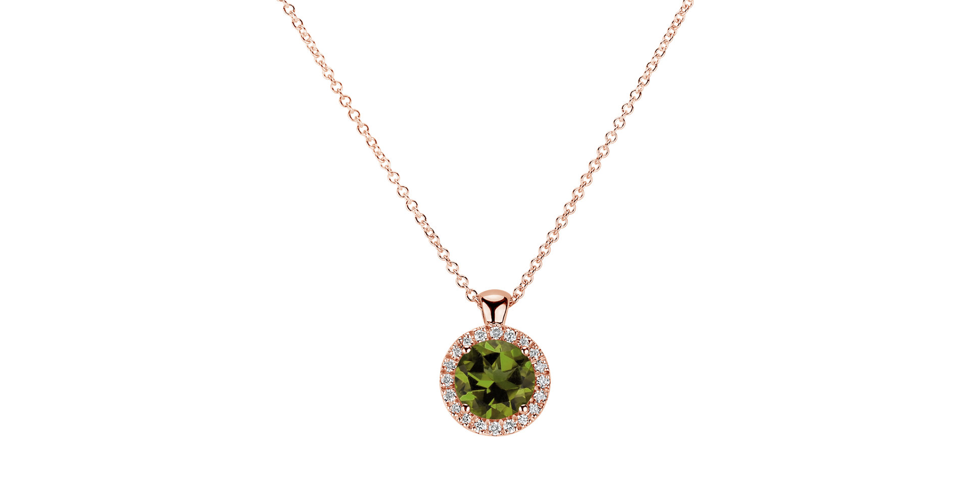 Diamond necklace with Peridot Luxury Bonbon
