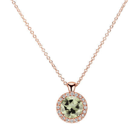 Diamond necklace with Amethyst Green Luxury Bonbon