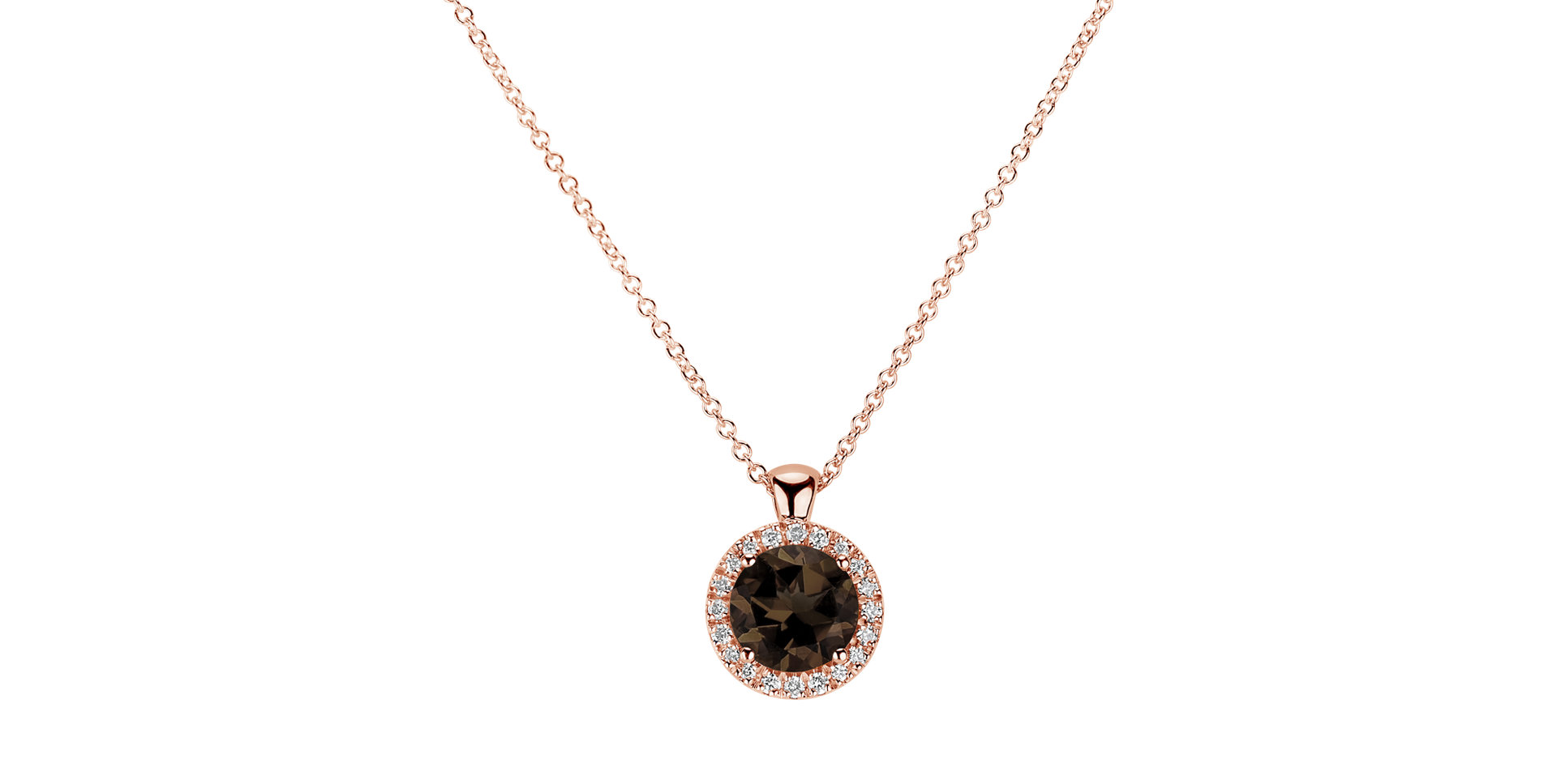Diamond necklace with Smoky Quartz Luxury Bonbon