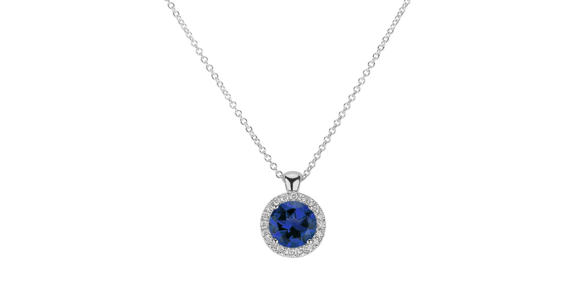 Diamond necklace with Tanzanite Luxury Bonbon