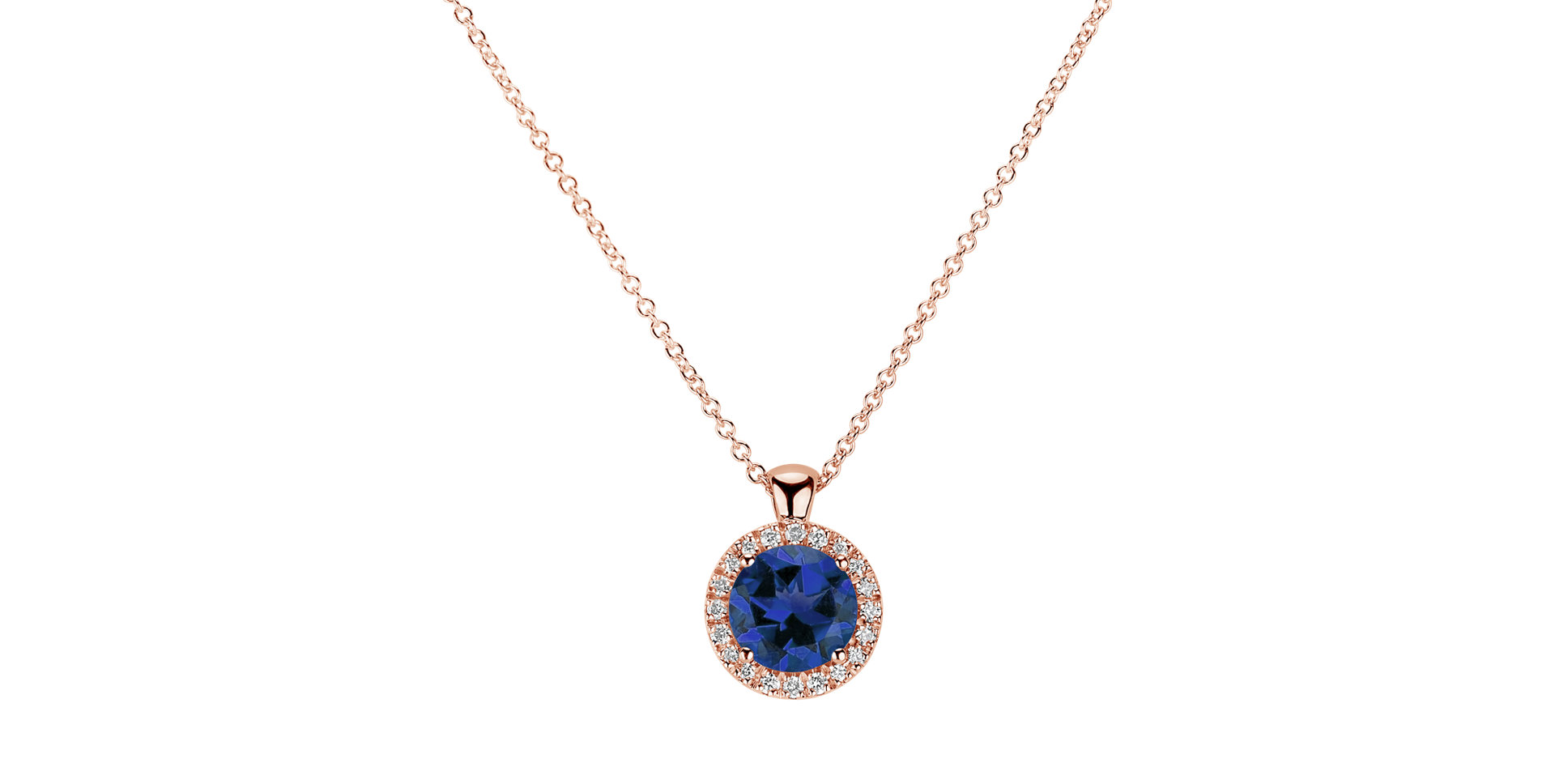Diamond necklace with Tanzanite Luxury Bonbon