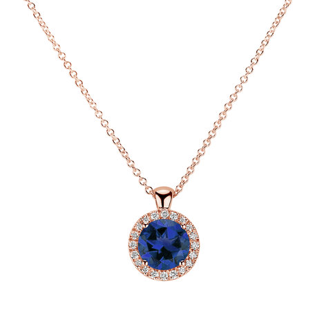 Diamond necklace with Tanzanite Moondust