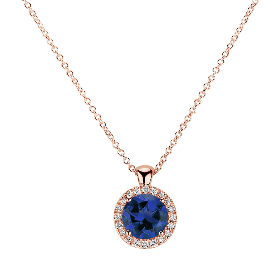 Diamond necklace with Tanzanite Moondust