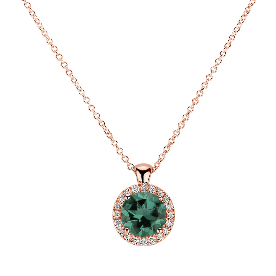 Diamond necklace with Topaz Moondust