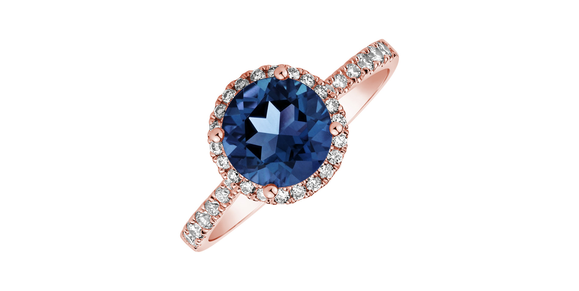 Diamond ring with Tanzanite Sparkly Bonbon