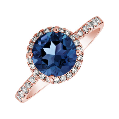 Diamond ring with Tanzanite Sparkly Bonbon