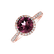 Diamond ring with Rhodolite Noble Lagoon2