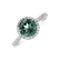Diamond ring with Tourmalíne Noble Lagoon2