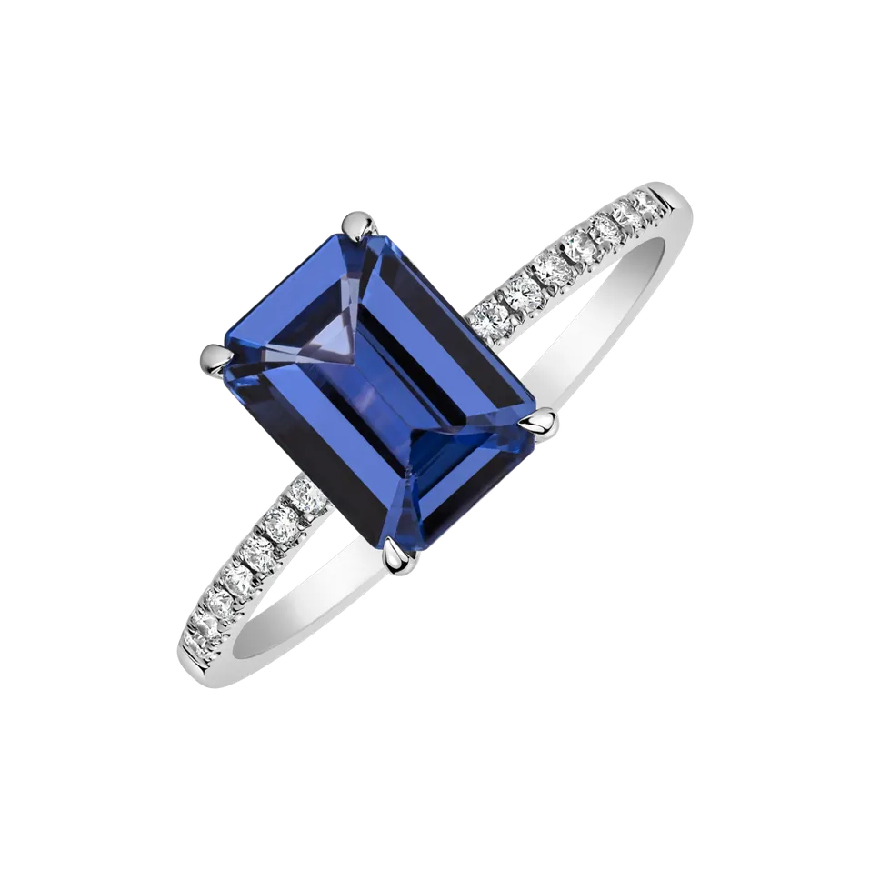 Diamond ring with Tanzanite Perfect Promise