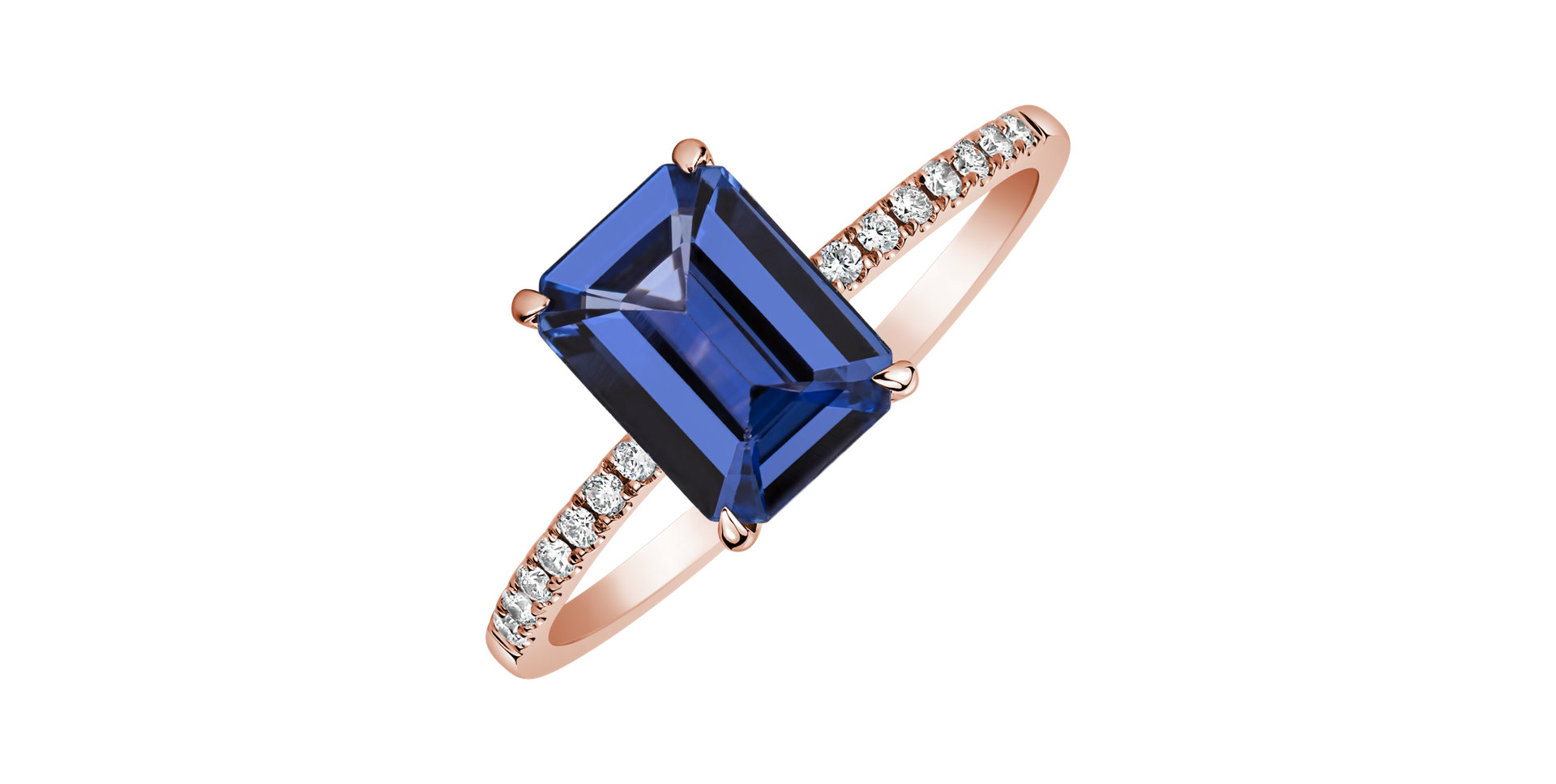 Diamond ring with Tanzanite Perfect Promise