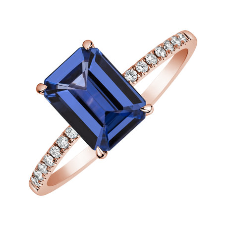 Diamond ring with Tanzanite Perfect Promise