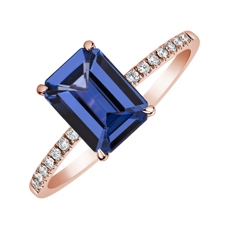Diamond ring with Tanzanite Perfect Promise