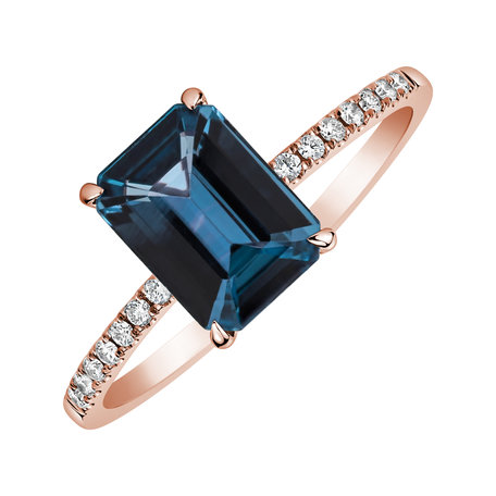 Diamond ring with Topaz London Perfect Promise