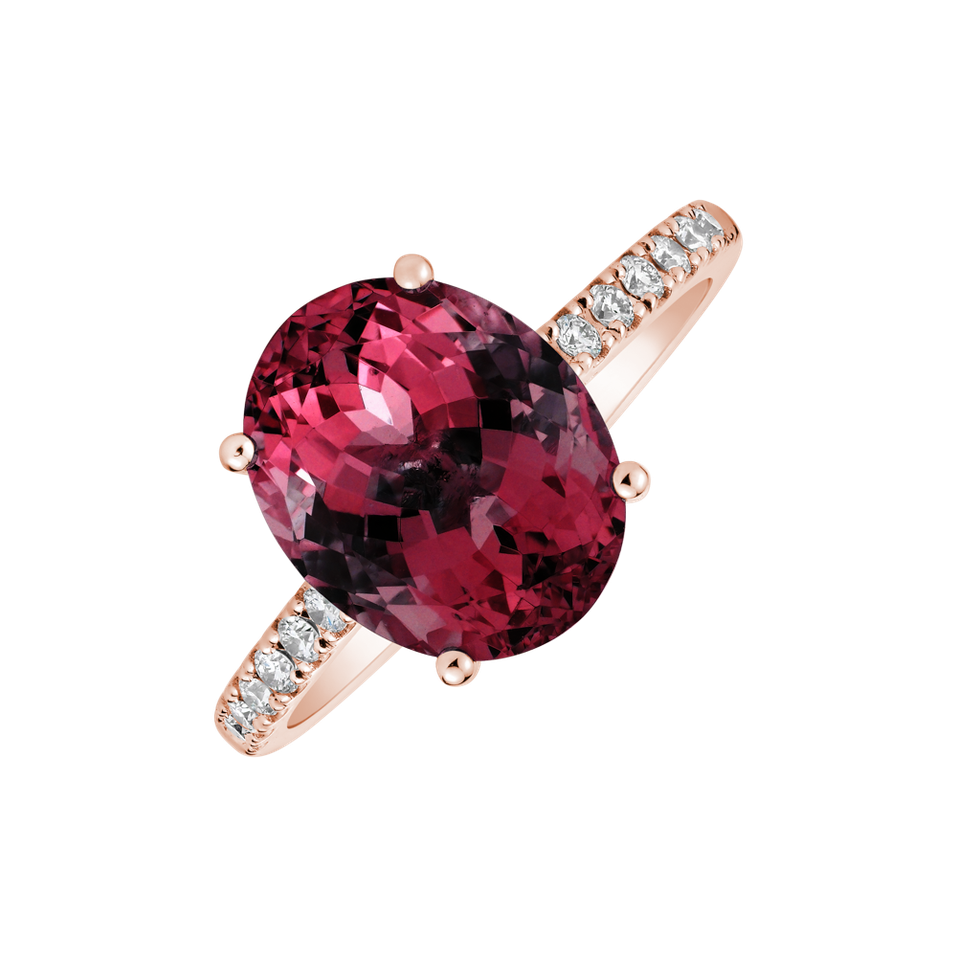 Diamond ring with Tourmalíne Luxury Embrace