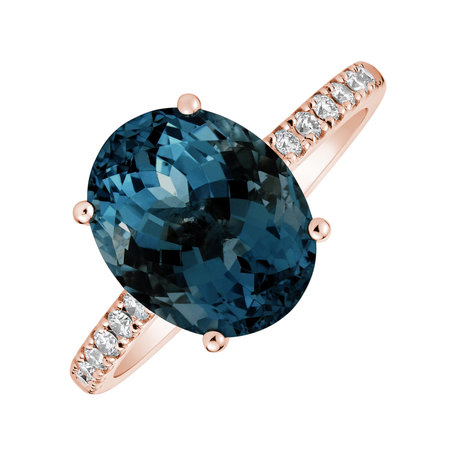 Diamond ring with Topaz London Playful Glamour