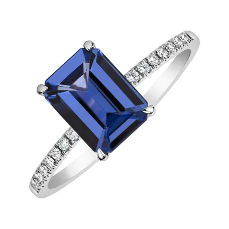 Diamond ring with Tanzanite Perfect Promise