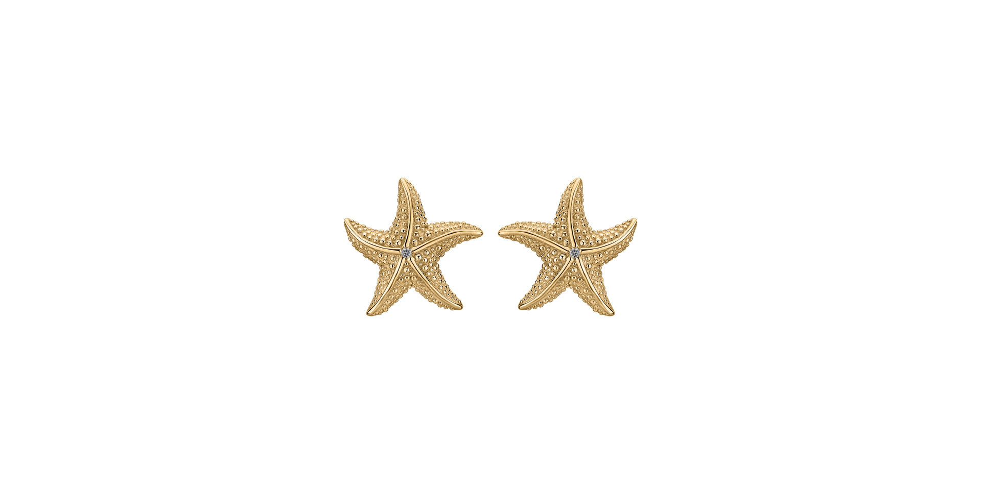 Diamond earrings Glossy Starfish