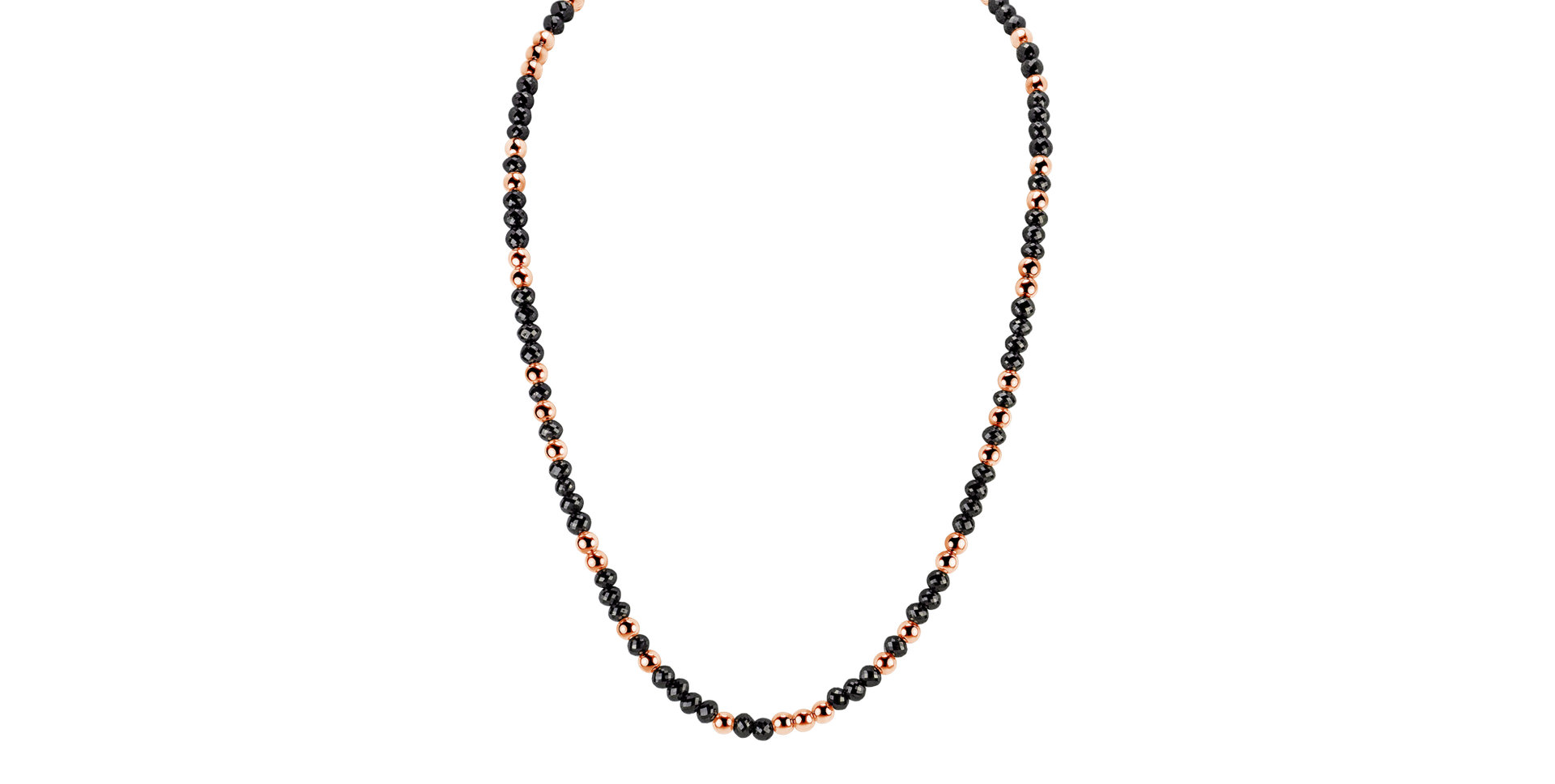 Necklace with black diamonds Night Chain