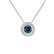 Necklace with blue diamonds and white diamonds Sparkling Circuit2
