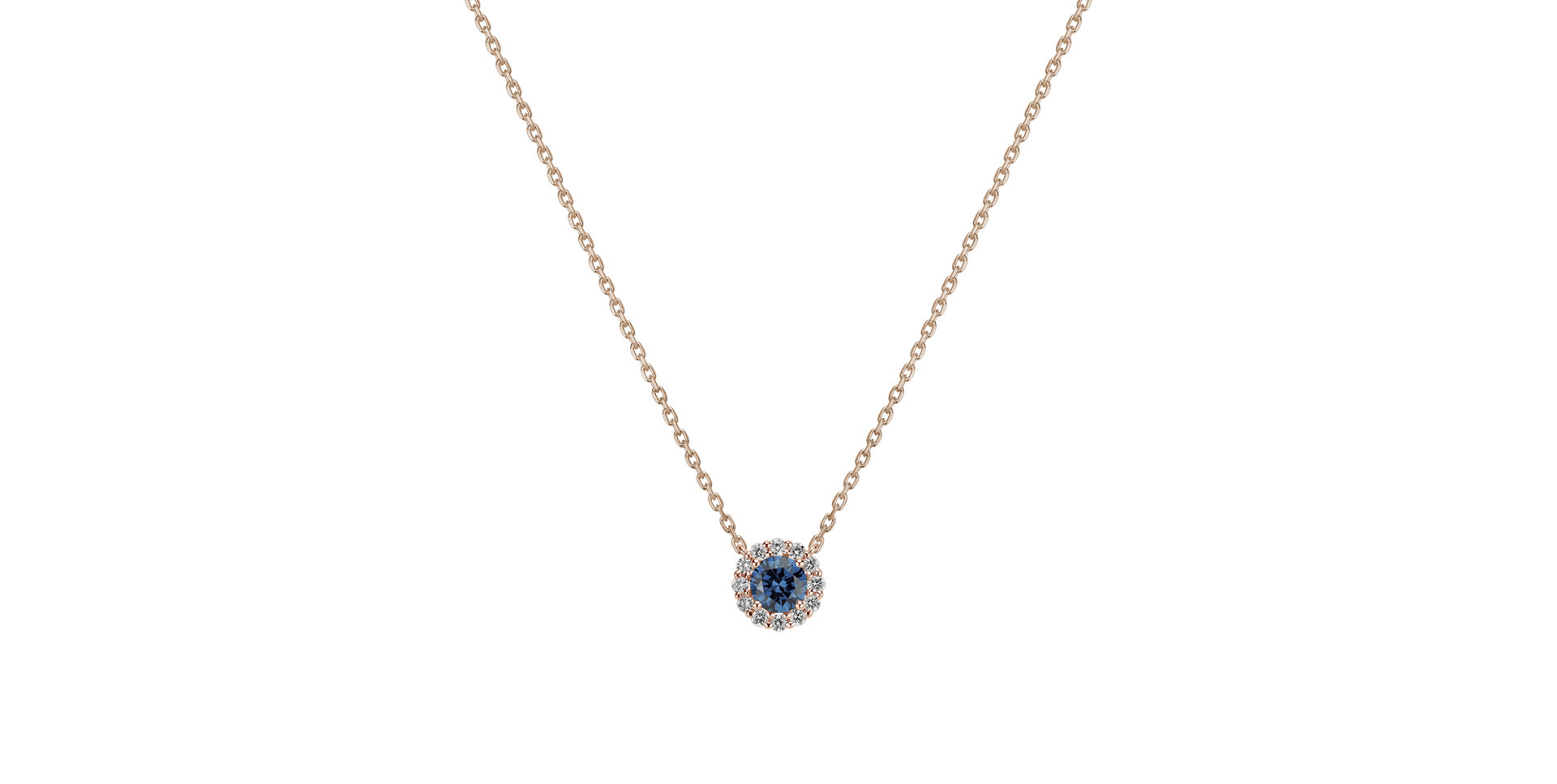 Necklace with blue and white diamonds Dream Sparkle