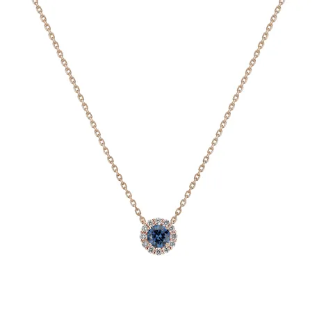 Necklace with blue and white diamonds Dream Sparkle