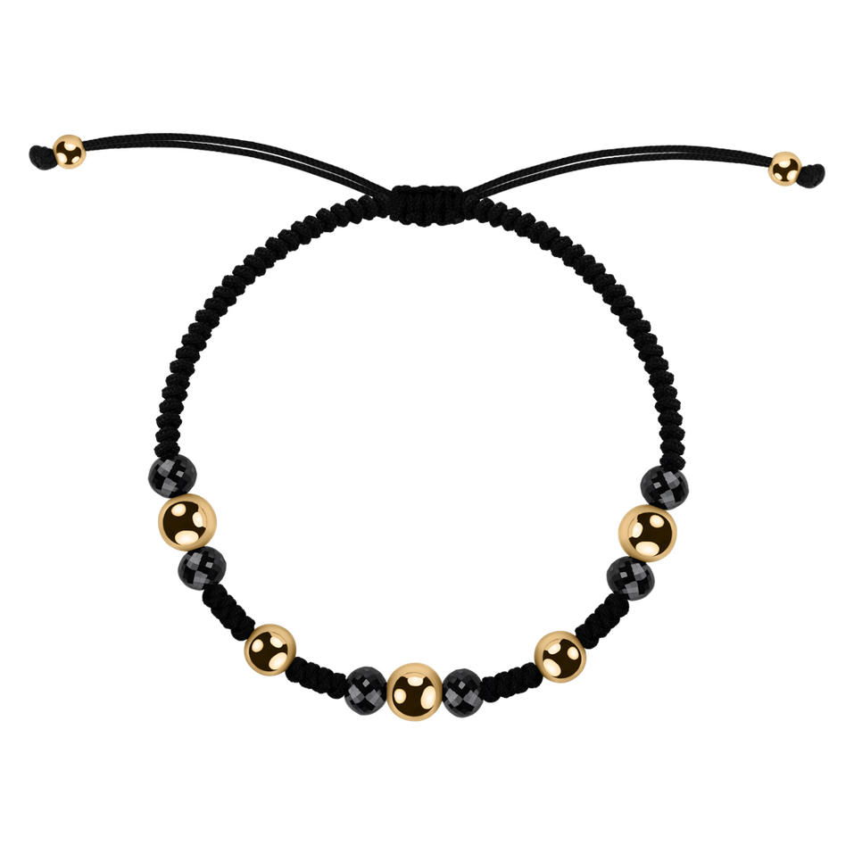 Bracelet with black diamonds Mirror Balls