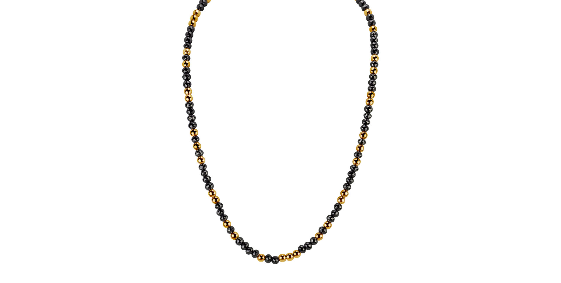 Necklace with black diamonds Night Chain