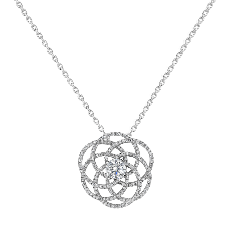 Diamond pendant Glittering Cobweb
