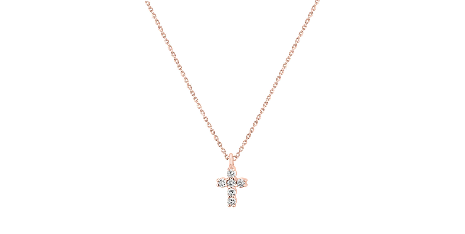 Diamond necklace Glossy Cross