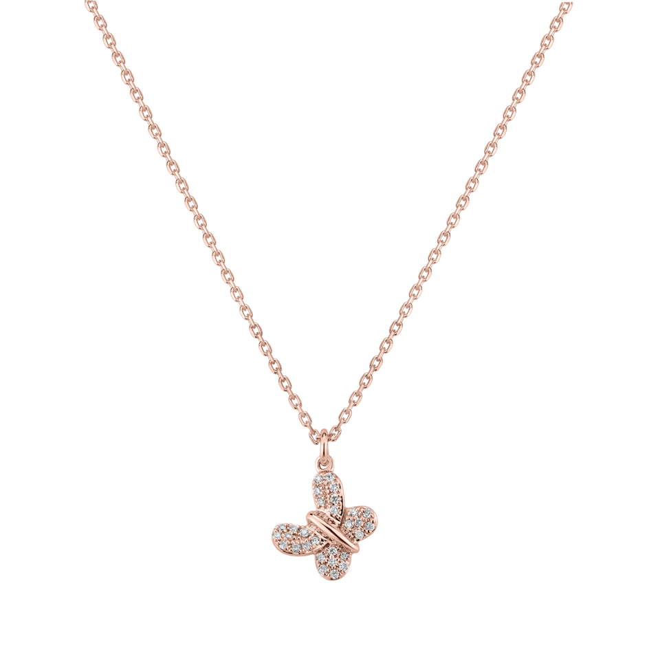 Diamond necklace Fairy Butterfly