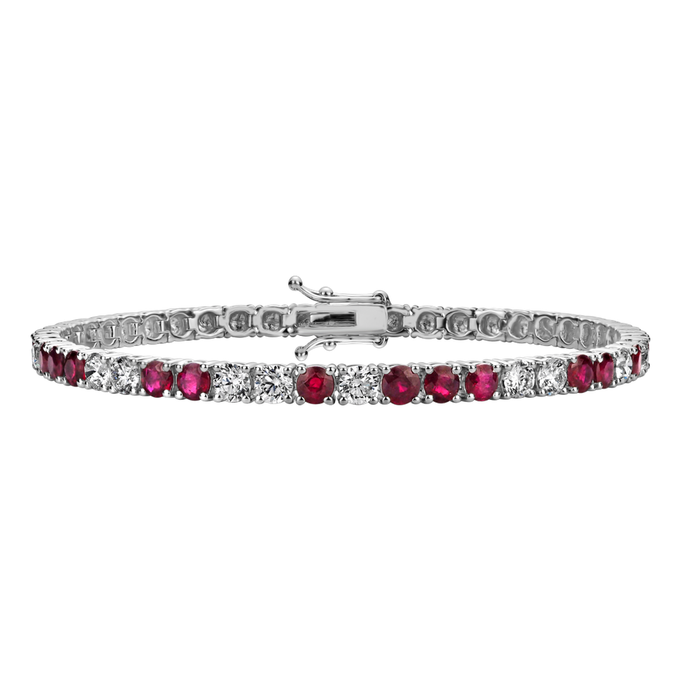 Diamond bracelet with Ruby Aurorra