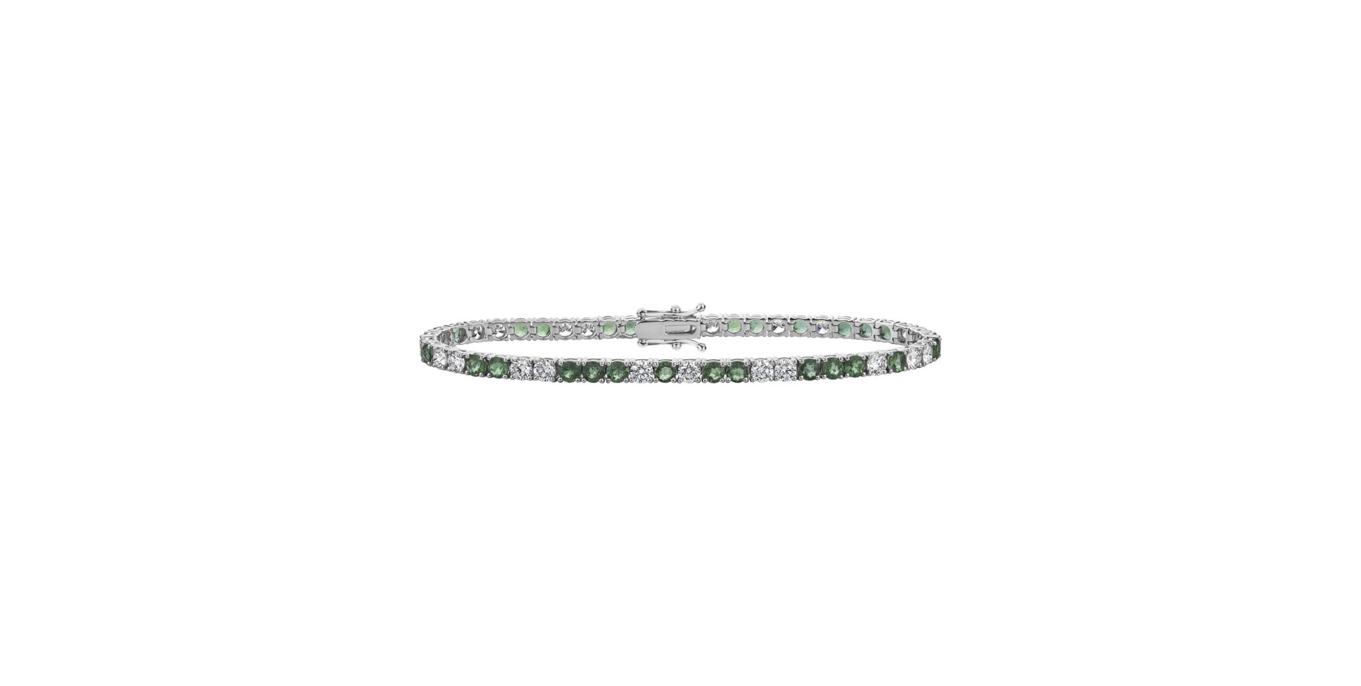 Diamond bracelet with Emerald Belissia