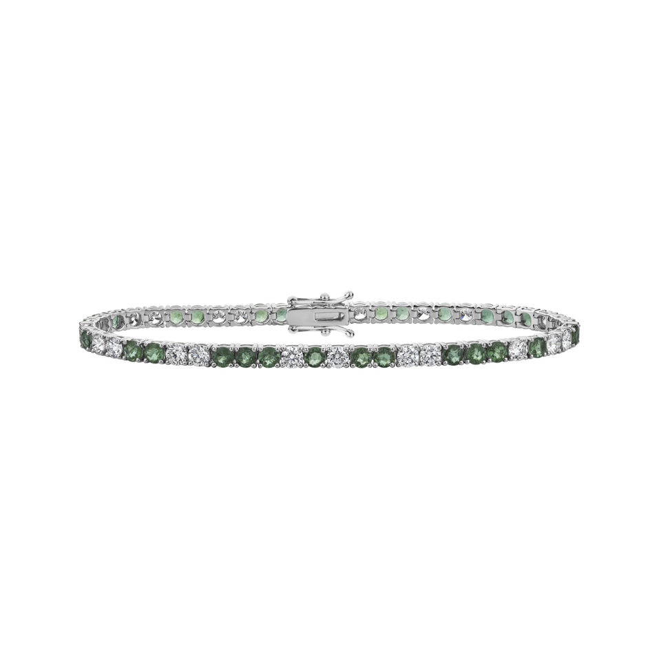 Diamond bracelet with Emerald Belissia