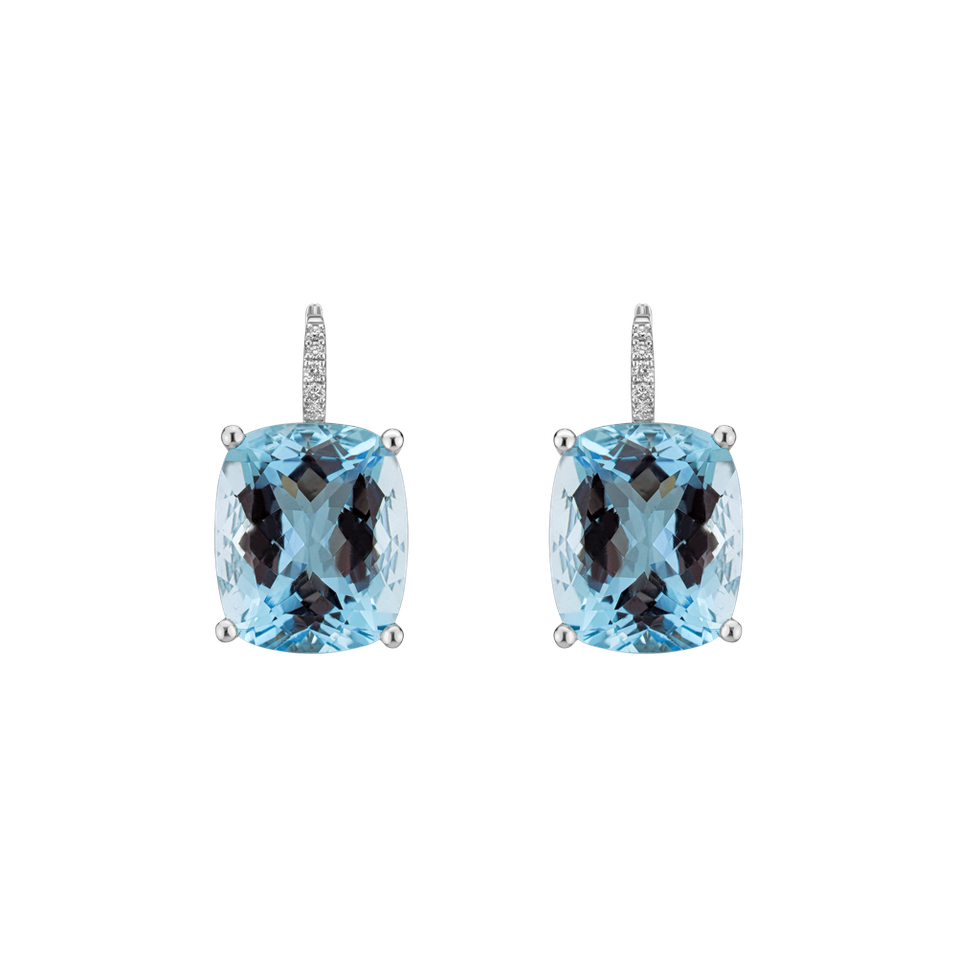 Diamond earrings with Topaz Apollo
