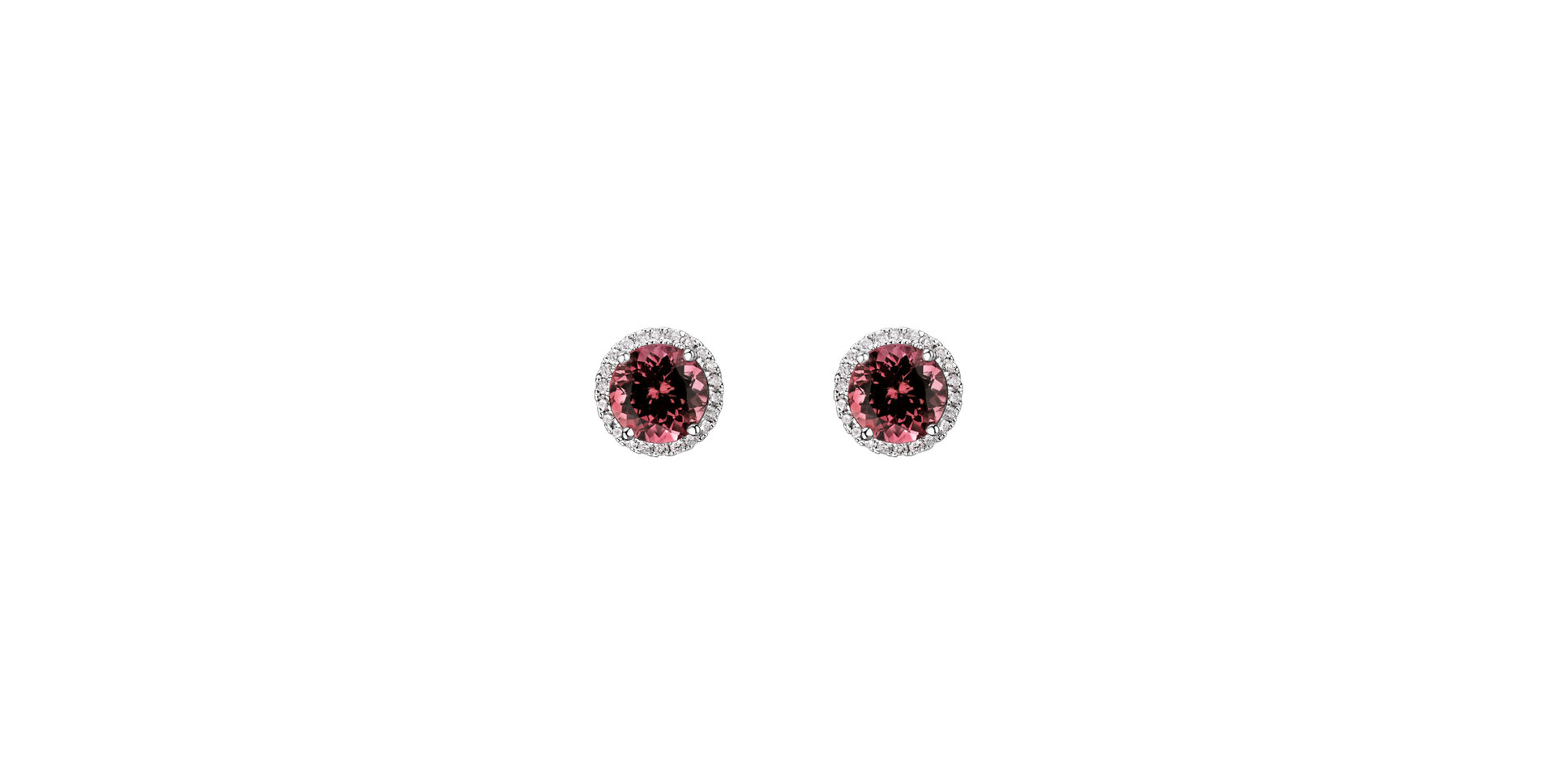Diamond earrings with Tourmaline Royal Galaxy