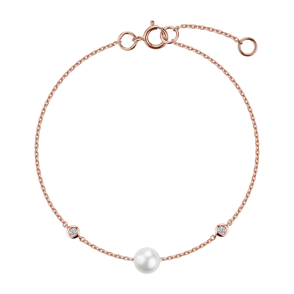 Diamond bracelet with pearl Lakeside Love