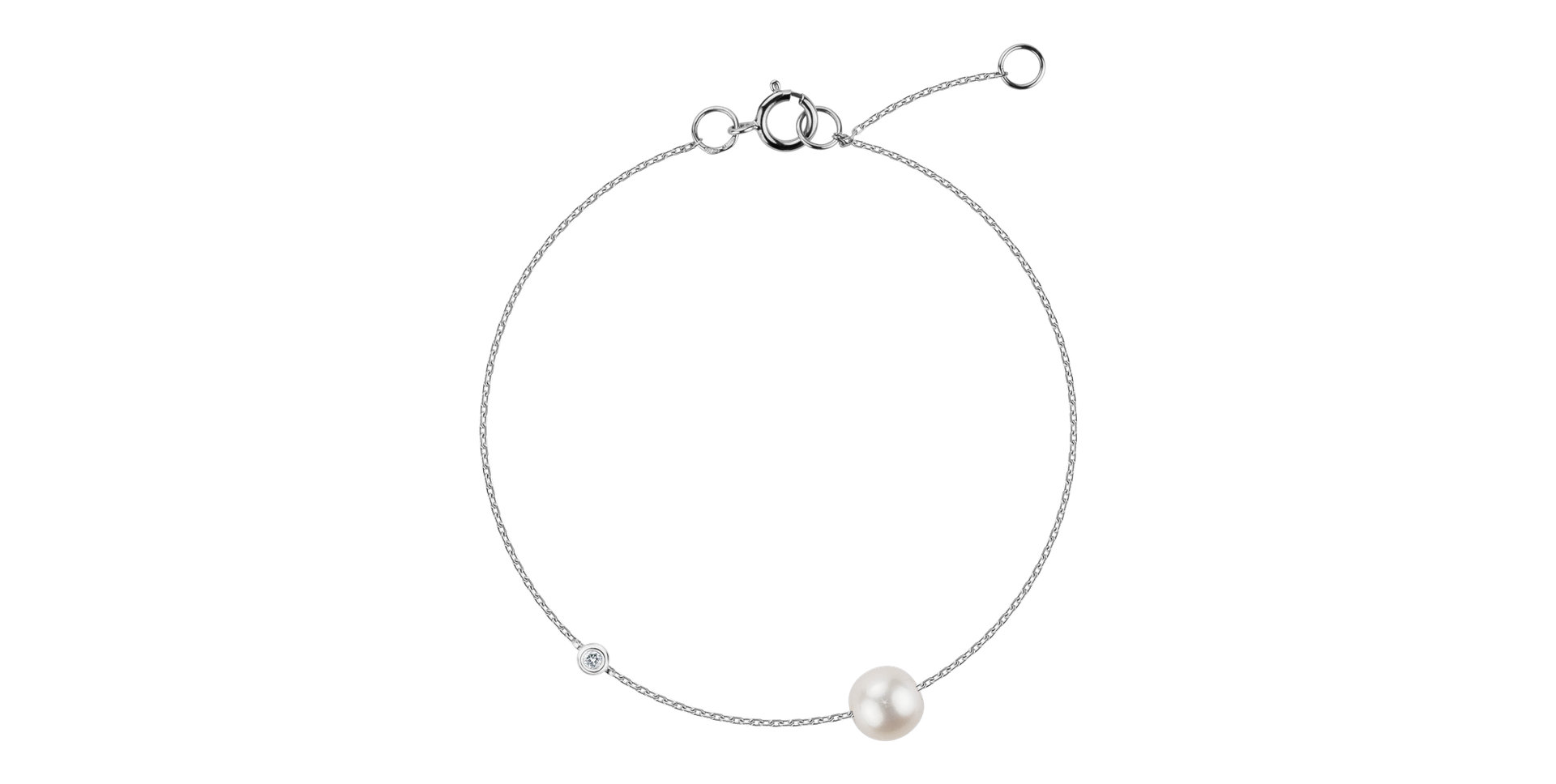 Diamond bracelet with pearl Stunning Lake