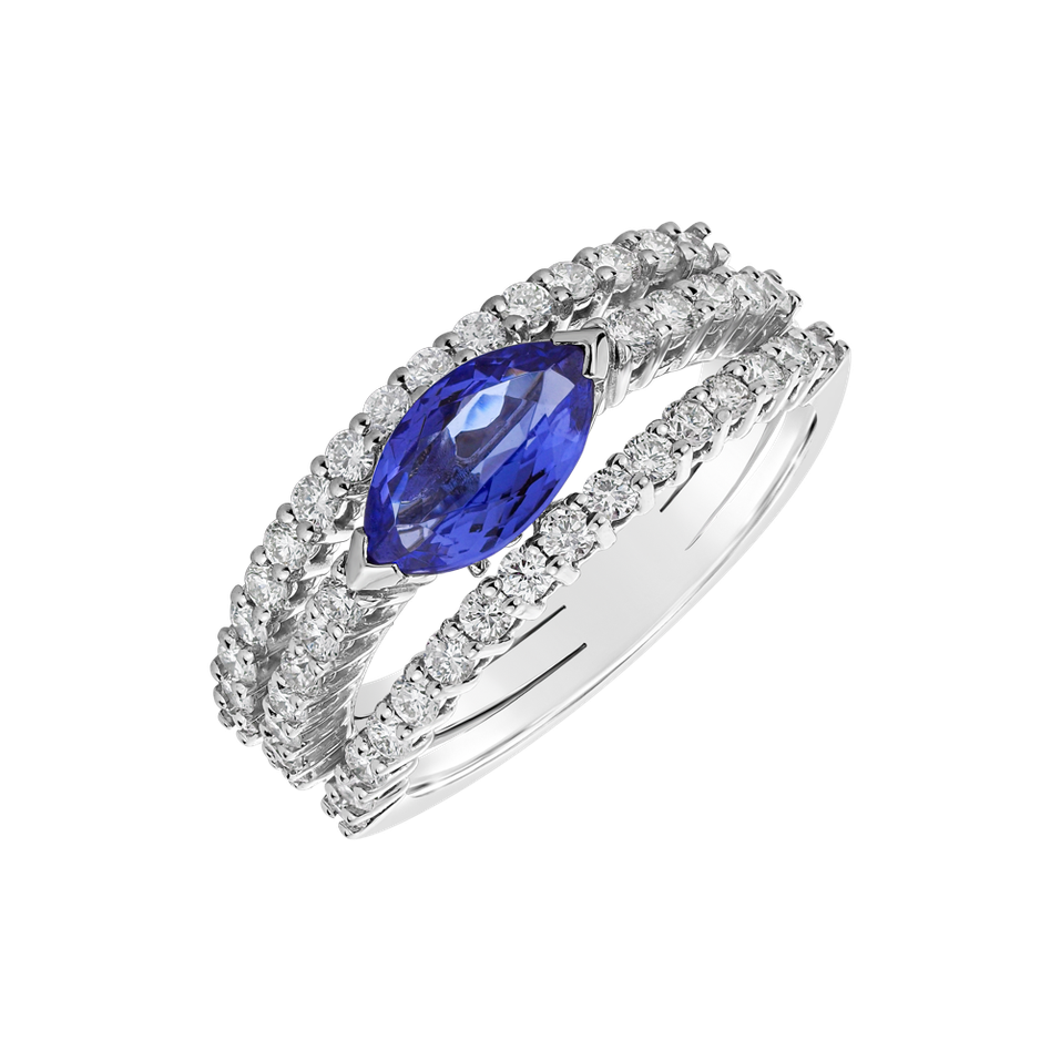 Diamond ring with Tanzanite Bruno