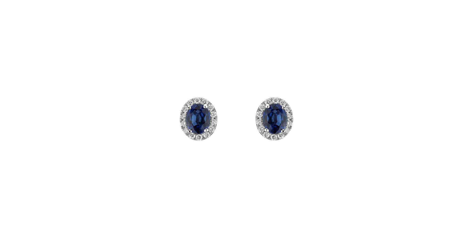 Diamond earrings with Sapphire Queen Fantasy