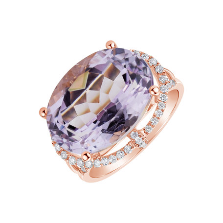 Diamond rings with Amethyst Weslee