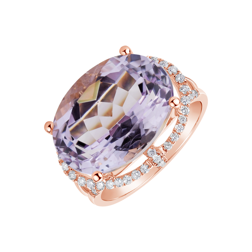 Diamond rings with Amethyst Weslee