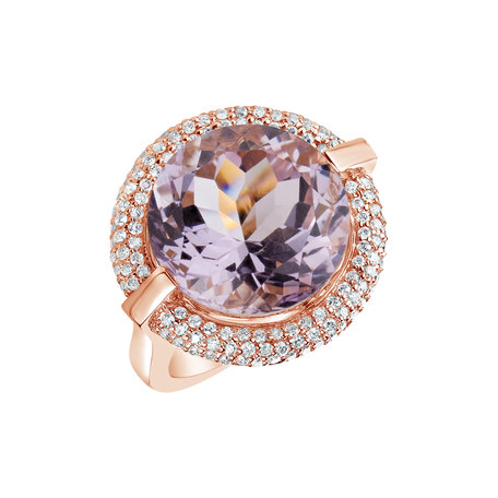 Diamond rings with Amethyst Gyldan