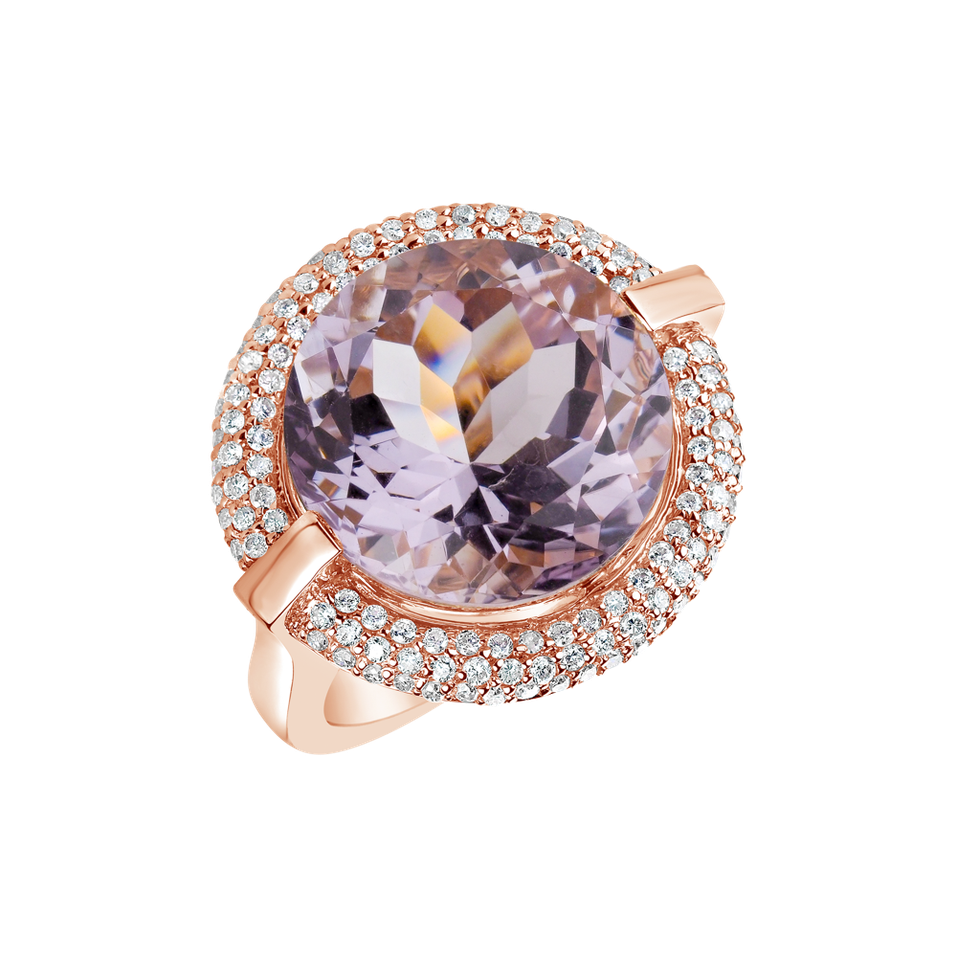 Diamond rings with Amethyst Gyldan