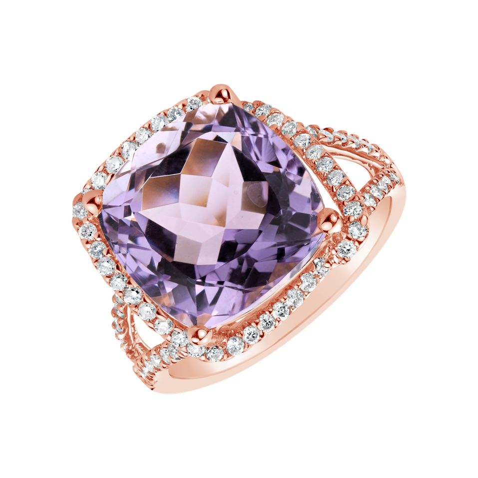 Diamond rings with Amethyst Howells