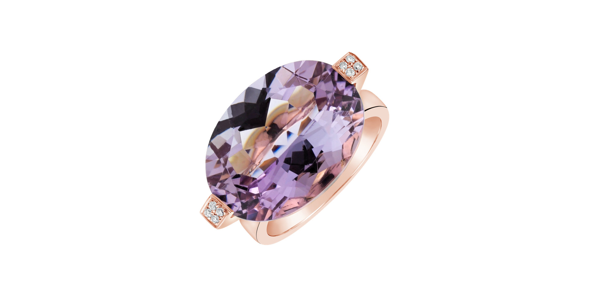 Diamond rings with Amethyst Amalasanda