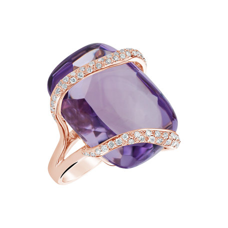 Diamond rings with Amethyst Apollonis