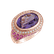 Diamond ring with Amethyst and Ruby Agate2